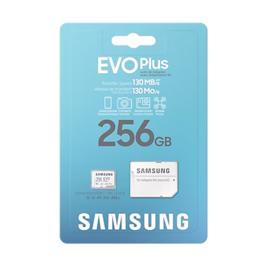 Samsung Evo Plus Micro SDXC Memory Card Class A2/V30 - 128GB 256GB 512GB 1TB Ultra High Speed Memory Card