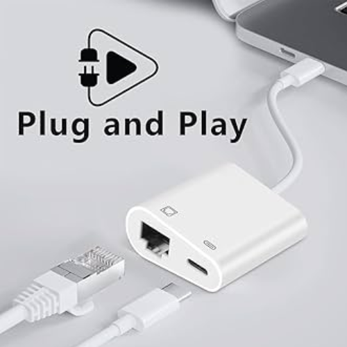 Chargez l&#39;image dans la visionneuse de la galerie, Type C / USB C to RJ45 Ethernet Port &amp; PD 60W Splitter Adapter - Polar Tech Australia
