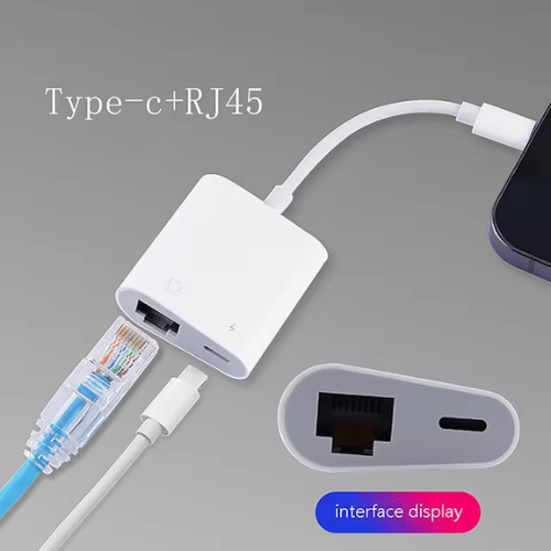 Chargez l&#39;image dans la visionneuse de la galerie, Type C / USB C to RJ45 Ethernet Port &amp; PD 60W Splitter Adapter - Polar Tech Australia
