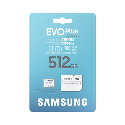Samsung Evo Plus Micro SDXC Memory Card Class A2/V30 - 128GB 256GB 512GB 1TB Ultra High Speed Memory Card