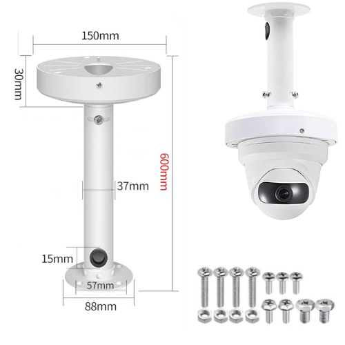 Load image into Gallery viewer, [Fixed Length] Universal Aluminium CCTV Dome Camera Ceiling Mount Extension Bracket Holder - Polar Tech Australia
