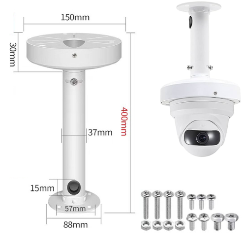 Load image into Gallery viewer, [Fixed Length] Universal Aluminium CCTV Dome Camera Ceiling Mount Extension Bracket Holder - Polar Tech Australia
