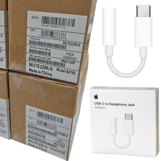 [10 Pcs Box][USB-C Port] Apple iPhone 15/16/17 & iPad Pro USB-C to 3.5mm Audio Headphone Jack Adapter (Original)