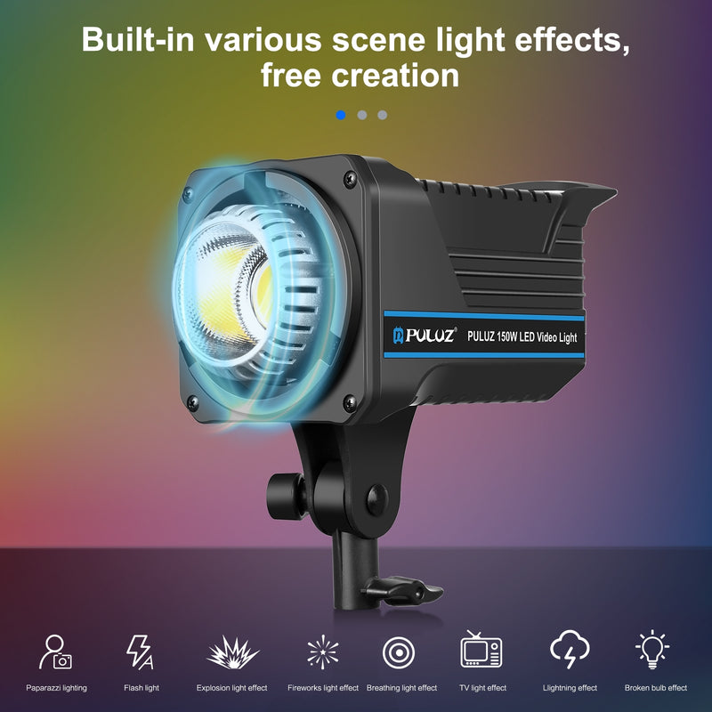 Cargue la imagen en el visor de la galería, PULUZ 220V 120W Studio Video Light – Dual Colour Temperature with Built-in Cooling System &amp; Remote Control
