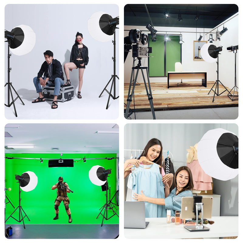 Cargue la imagen en el visor de la galería, PULUZ 220V 120W Studio Video Light – Dual Colour Temperature with Built-in Cooling System &amp; Remote Control
