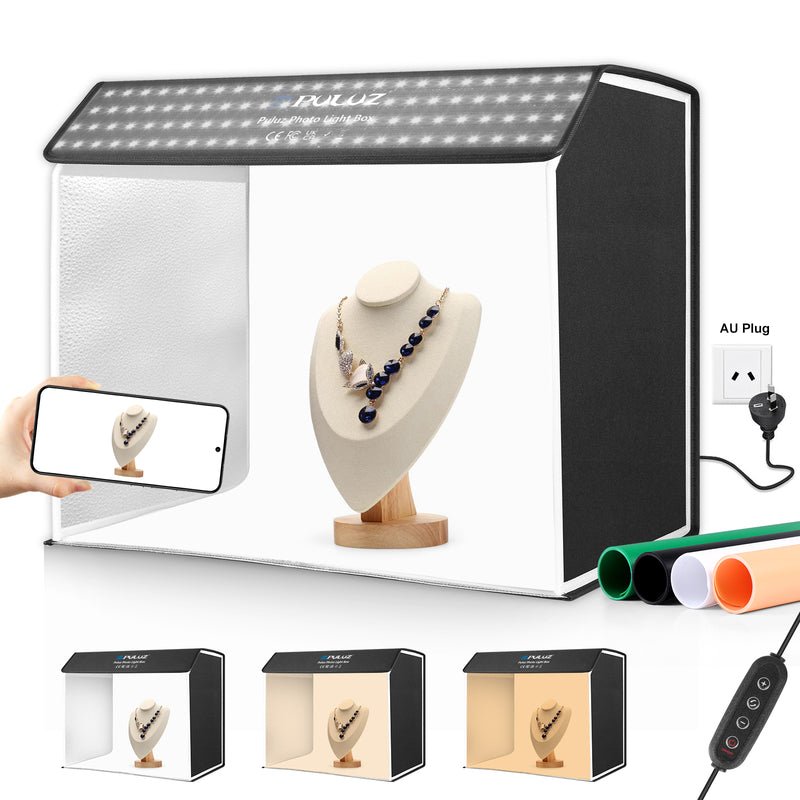 Chargez l&#39;image dans la visionneuse de la galerie, PULUZ Photo Studio Light Box – Portable 60 × 40cm Cuboid Photography Tent Kit with 4 Backdrops

