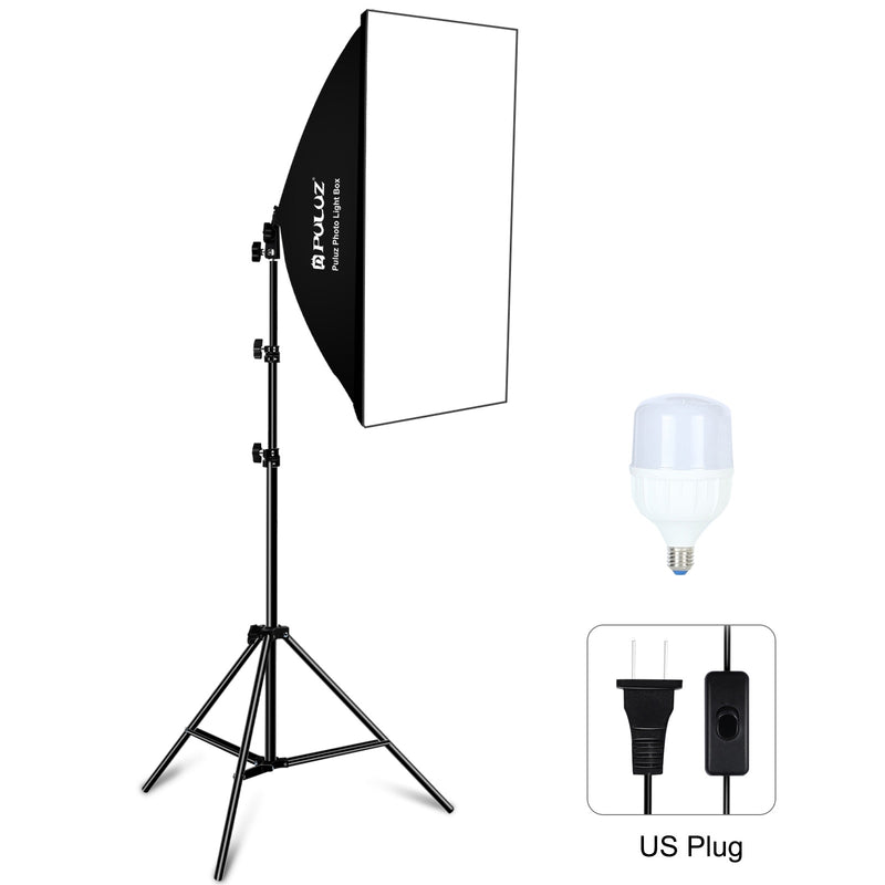 Cargue la imagen en el visor de la galería, 50x70cm Studio Softbox Kit – 1.6m Tripod Stand + Single E27 30W 5700K LED Light Bulb
