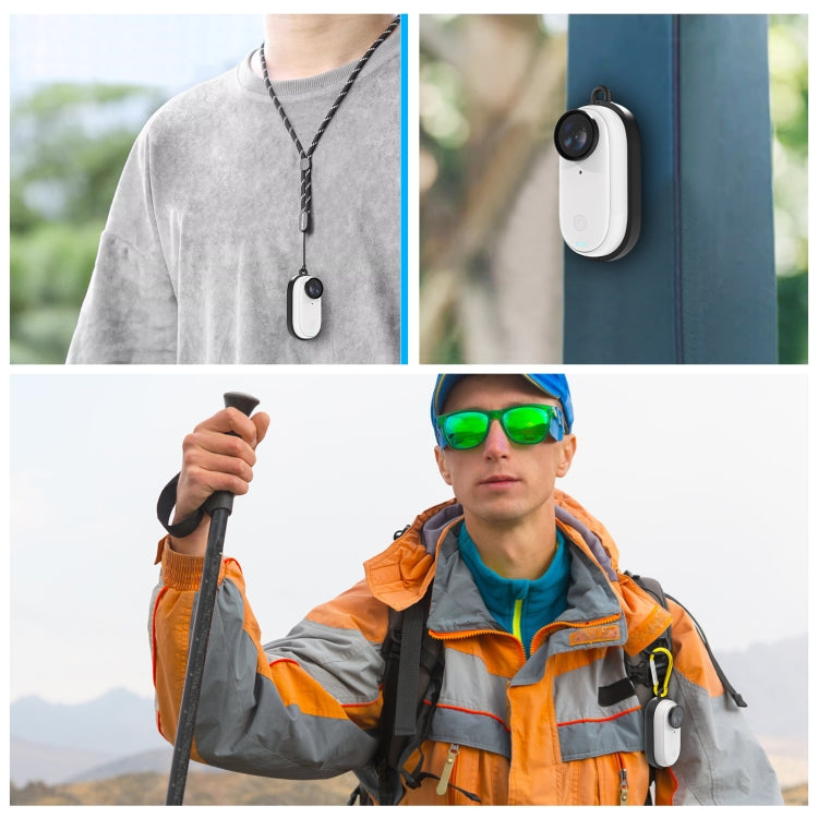 Load image into Gallery viewer, Insta360 GO 3 / GO 3S PULUZ Body Magnetic Plastic Protective Frame Cage with Carabiner - Polar Tech Australia
