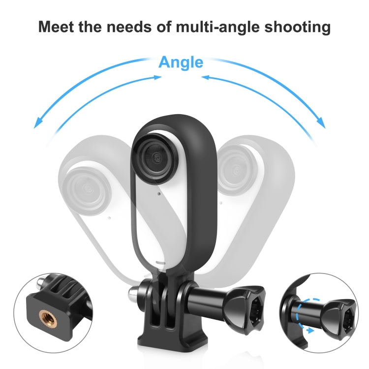 Cargue la imagen en el visor de la galería, Insta360 GO 3 / GO 3S PULUZ Body Plastic Protective Frame Cage with Screw &amp; Adapter (Black) - Polar Tech Australia
