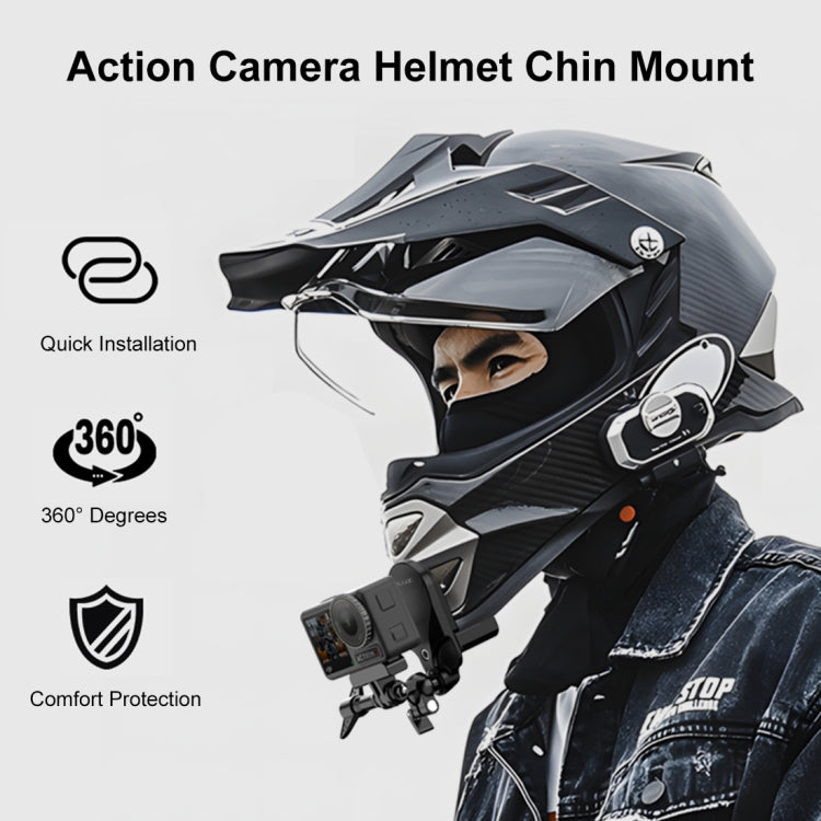 Load image into Gallery viewer, Motorcycle Helmet Chin Clamp Mount for GoPro and Other Action Cameras (Black) - Polar Tech Australia
