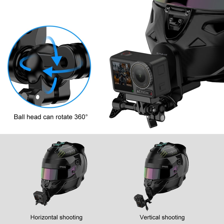 Load image into Gallery viewer, Motorcycle Helmet Chin Clamp Mount for GoPro and Other Action Cameras (Black) - Polar Tech Australia
