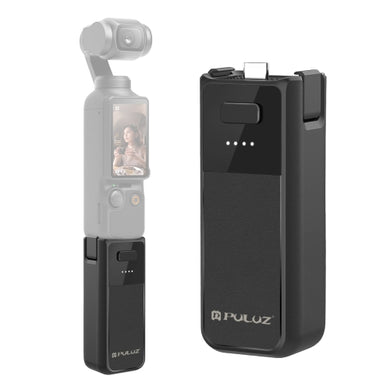 DJI Osmo Pocket 3 PULUZ High-Capacity 2800mAh Battery Grip (Black) - Polar Tech Australia