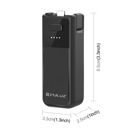 DJI Osmo Pocket 3 PULUZ High-Capacity 2800mAh Battery Grip (Black) - Polar Tech Australia