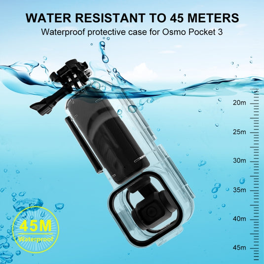 DJI Osmo Pocket 3 PULUZ 45m Underwater Waterproof Housing Diving Case - Polar Tech Australia