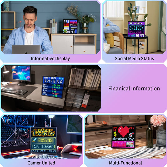 Divoom Pixoo64 64x64 Pixel Art LED Display Social Media Counter Perfect Gift - Polar Tech Australia