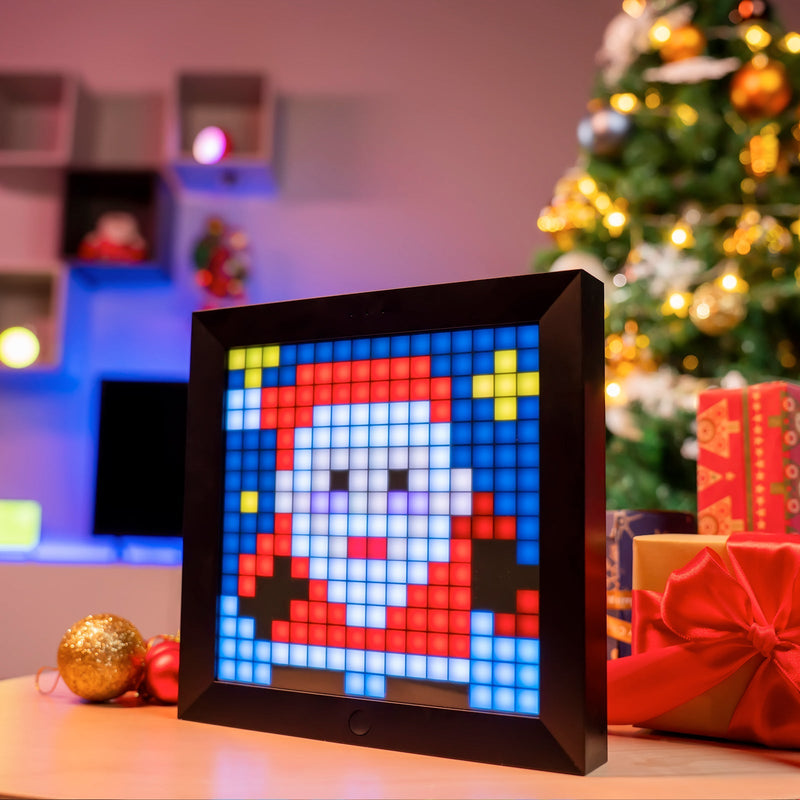 Cargue la imagen en el visor de la galería, Divoom Pixoo - Pixel Art Digital Picture Frame with 16x16 LED Display APP Control Clock Box - Desk Mount for Gaming Room &amp; Bedside Table
