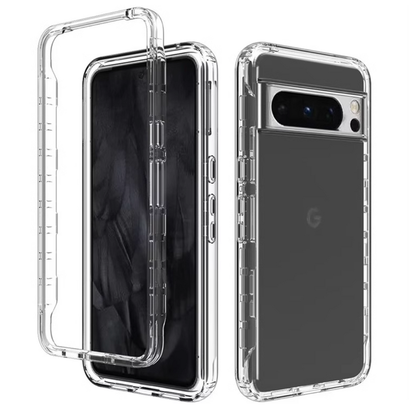 Load image into Gallery viewer, Google Pixel 8 &amp; 8 Pro - TPU 2 in1 Full Covered Protection Clear Transparent Heavy Duty Case - Polar Tech Australia
