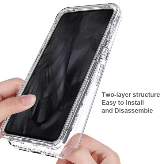 Google Pixel 7A - TPU 2 in1 Full Covered Clear Transparent Protection Heavy Duty Case - Polar Tech Australia