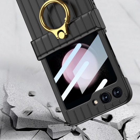 Samsung Galaxy Flip 5 (SM-F731) - Suitcase Style Ring Holder Case - Polar Tech Australia