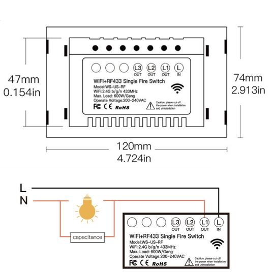 [TUYA Smart Home] TUYA WiFi interrupteur tactile intelligent maison ventilateur de lumière télécommande 1/2/3/4/5/6 Gang panneau d'interrupteur mural