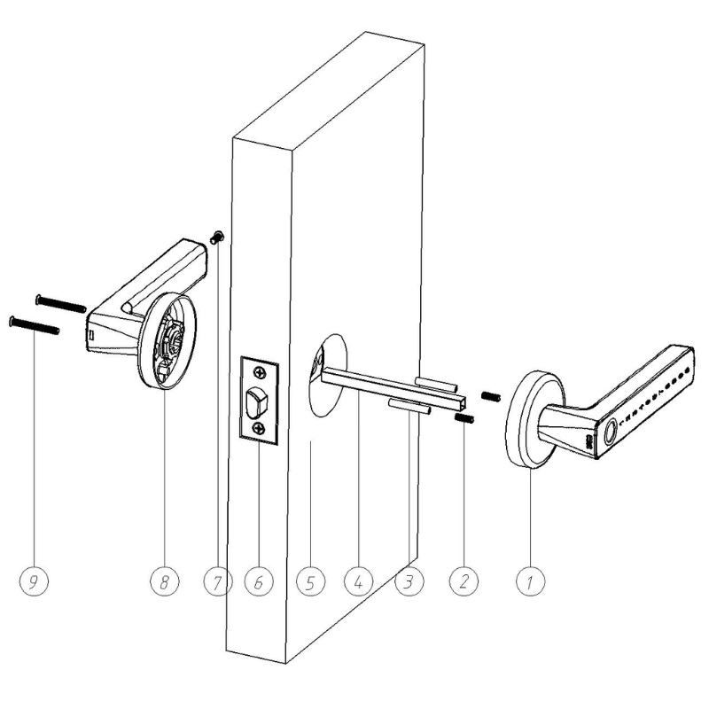 Chargez l'image dans la visionneuse de la galerie, [TUYA Smart Home] Moes Tuya Wireless Fingerprint Passcode Smart Door Lock - Polar Tech Australia
