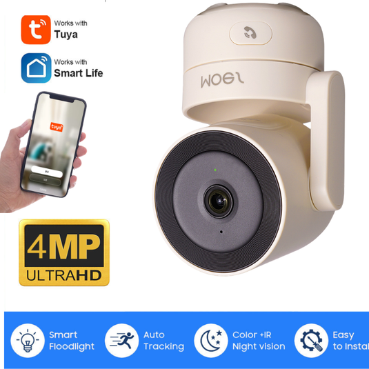 [TUYA Smart Home] MOES Full HD 4MP Wireless WIFI PTZ Security Camera - Polar Tech Australia
