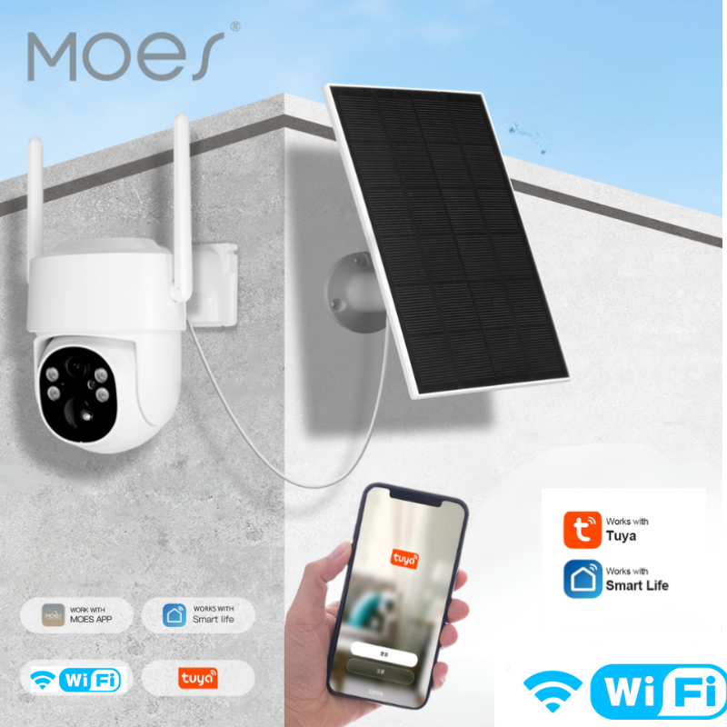 Load image into Gallery viewer, [TUYA Smart Home][WIFI Version] Moer Full HD 4MP Wireless Solar Powered IP65 Outdoor PTZ Security Camera - Polar Tech Australia
