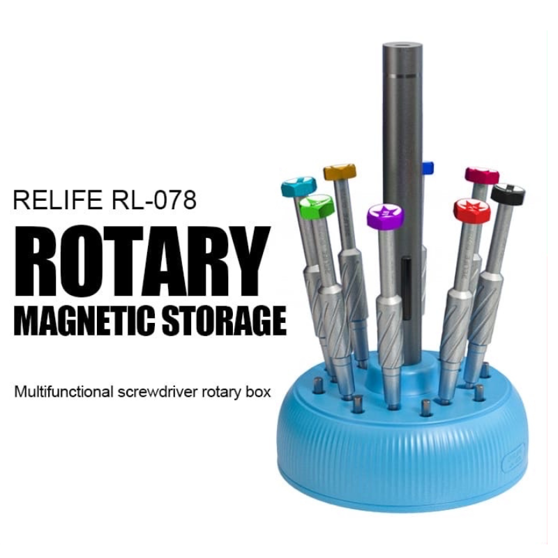 Chargez l&#39;image dans la visionneuse de la galerie, [RL-078] 360-Degree Rotation Multifunctional 19 Holes Screwdriver Holder Organize Storage  Box - Polar Tech Australia
