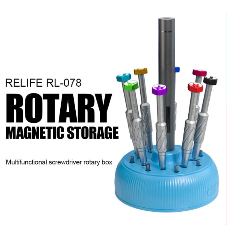 Load image into Gallery viewer, [RL-078] 360-Degree Rotation Multifunctional 19 Holes Screwdriver Holder Organize Storage  Box - Polar Tech Australia
