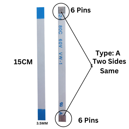 [6 Pins] Universal Laptop Computer Keyboard Track Pad Touch Pad FPC Connector Flex 6 Cores - Polar Tech Australia