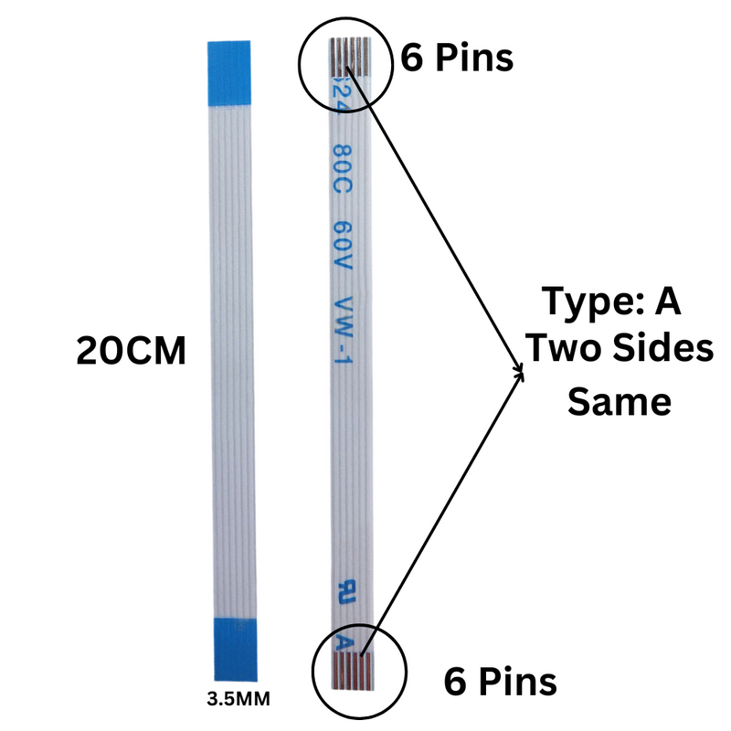 Load image into Gallery viewer, [6 Pins] Universal Laptop Computer Keyboard Track Pad Touch Pad FPC Connector Flex 6 Cores - Polar Tech Australia
