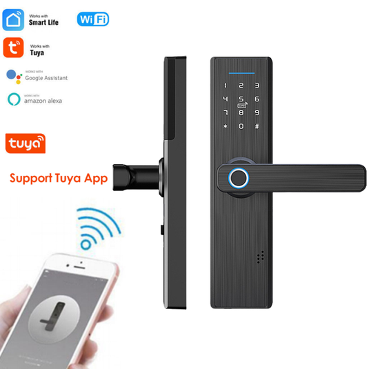 [TUYA Smart Home] Moes Tuya Wireless Fingerprint NFC Key APP Control Smart Door Lock - Polar Tech Australia
