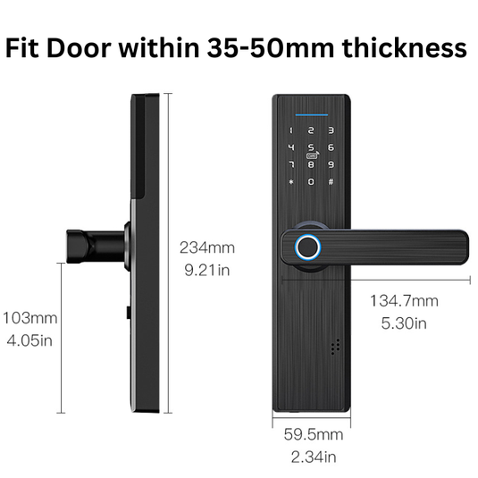 [TUYA Smart Home] Moes Tuya Wireless Fingerprint NFC Key APP Control Smart Door Lock - Polar Tech Australia