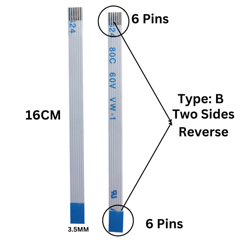 Load image into Gallery viewer, [6 Pins] Universal Laptop Computer Keyboard Track Pad Touch Pad FPC Connector Flex 6 Cores - Polar Tech Australia
