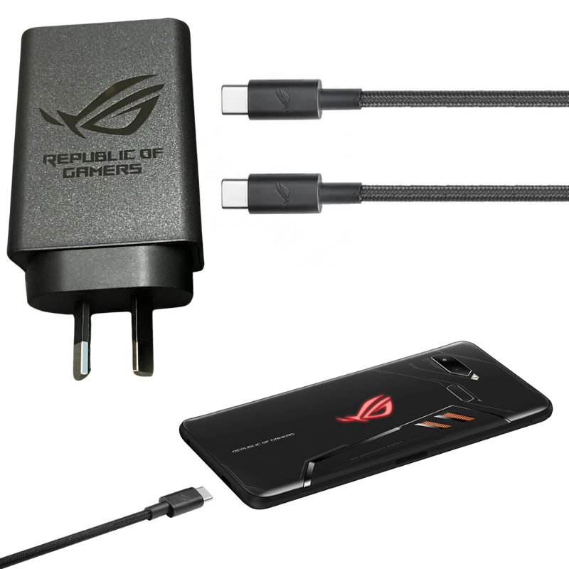Cargue la imagen en el visor de la galería, [30W][Type-C] ASUS USB C Rog 3/5/6/7 Super Fast Charger Travel Adapter &amp; Charging Cable - Polar Tech Australia
