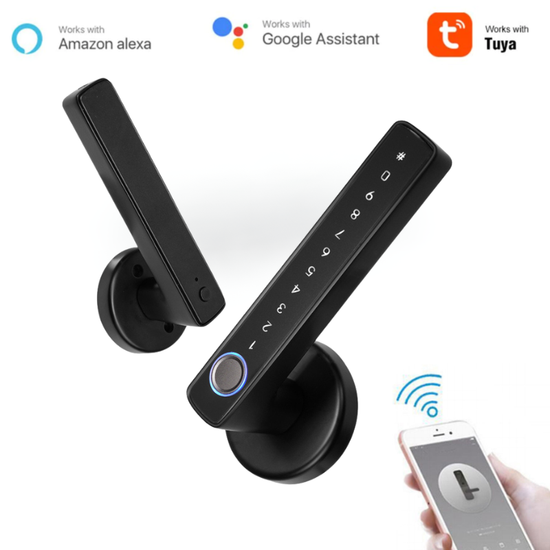 Chargez l'image dans la visionneuse de la galerie, [TUYA Smart Home] Moes Tuya Wireless Fingerprint Passcode Smart Door Lock - Polar Tech Australia
