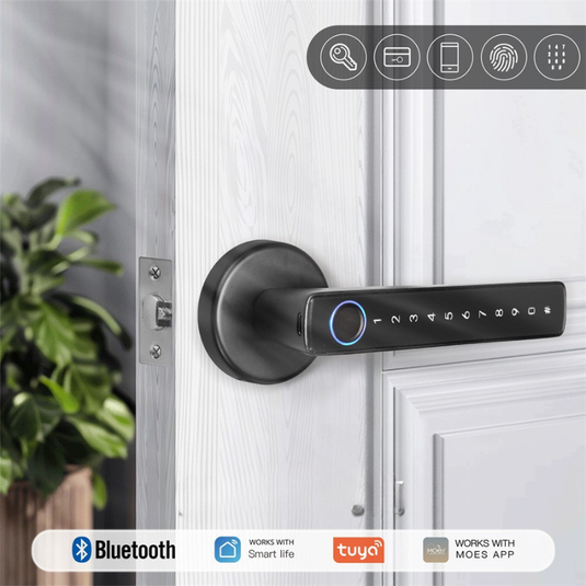 [TUYA Smart Home] Moes Tuya Wireless Fingerprint Passcode Smart Door Lock - Polar Tech Australia
