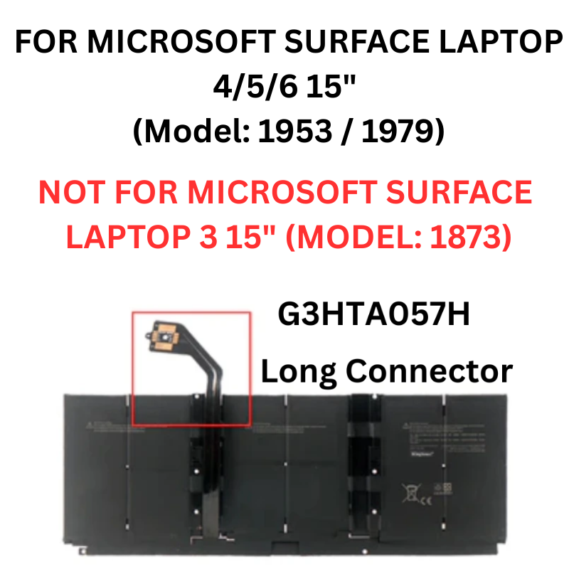 Cargue la imagen en el visor de la galería, [G3HTA057H] Microsoft Surface Laptop 3/4/5/6 15&quot; - Replacement Battery
