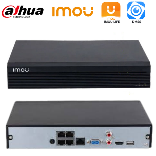 [N44P] Dahua IMOU 4CH 4K 4 PoE AI SMD CCTV NVR Network Video Recorder Security Camera System