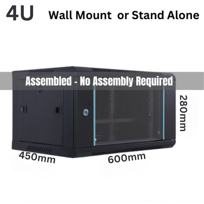 Load image into Gallery viewer, [Assembled] 6U 9U 12U 15U Heavy Duty Network Server CCTV PoE Switch Wall Mount Cabinet Rack Lockable Enclosure - Polar Tech Australia
