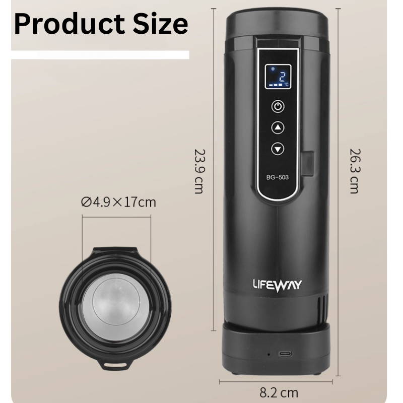 Chargez l&#39;image dans la visionneuse de la galerie, [BG-503] Digital Screen Rechargeable Battery Powered Portable Mini Insulin Pen Medical Cooling Cup Refrigerated Box Chill Medicine Travel Storage Case Cooler
