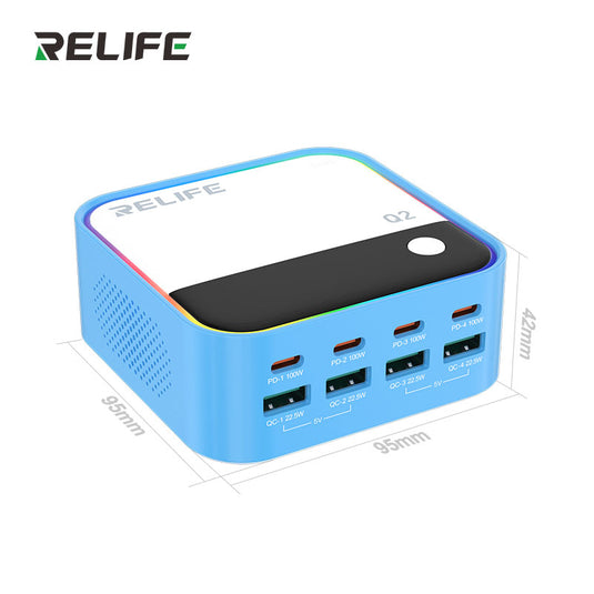 [RELIFE Q2] 120W GaN Desktop Charger – Fast, Smart & Stylish - Polar Tech Australia