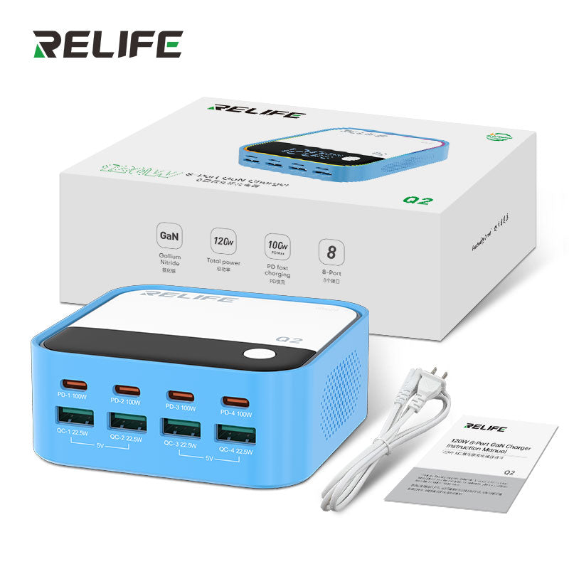 Load image into Gallery viewer, [RELIFE Q2] 120W GaN Desktop Charger – Fast, Smart &amp; Stylish - Polar Tech Australia
