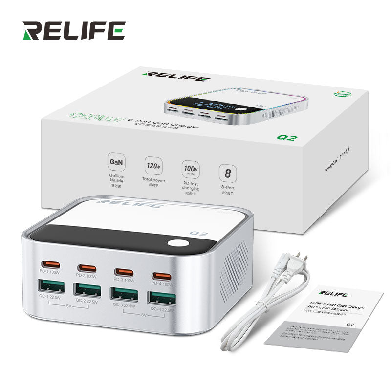 Load image into Gallery viewer, [RELIFE Q2] 120W GaN Desktop Charger – Fast, Smart &amp; Stylish - Polar Tech Australia
