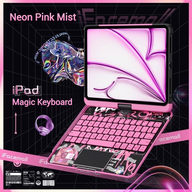 Cargue la imagen en el visor de la galería, Apple iPad Air 4/5 10.9&#39;&#39; 4/5th Gen (2020/2022) - 180 Degree Rotation Magic Cyberpunk Style Transparent Keyboard Case - i-Station Mobile Phone &amp; Electronic Device Repair and Accessories
