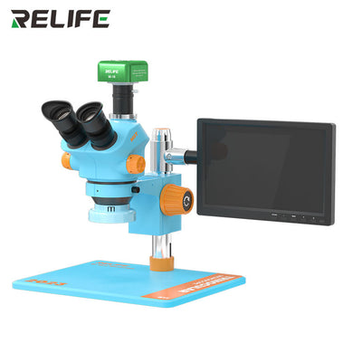 [RL-M5T-B11] RELIFE Trinocular HD Microscope/1X CTV With 10.1 Inch LCD Monitor & 4K Microscope Camera - Polar Tech Australia