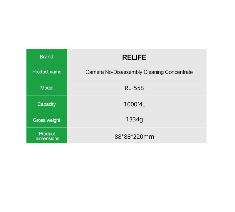 Chargez l&#39;image dans la visionneuse de la galerie, [RL-558] RELIFE – No-Dismantle Camera Cleaning Concentrate - Polar Tech Australia
