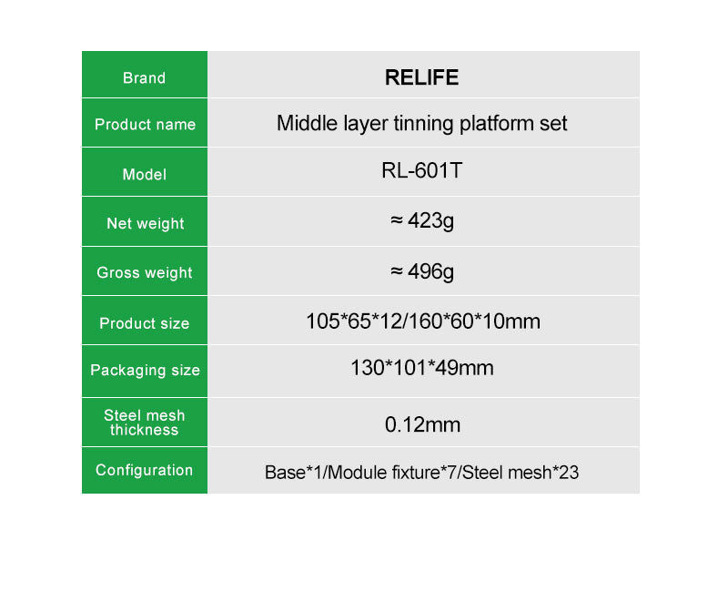 Cargue la imagen en el visor de la galería, [RL-601T] RELIFE RL-601T 31 in 1 iPhone X-17 PM 16E Motherboard Middle Layer Board Plant Tin Platform 3D BGA Reballing Stencil Repair Kit
