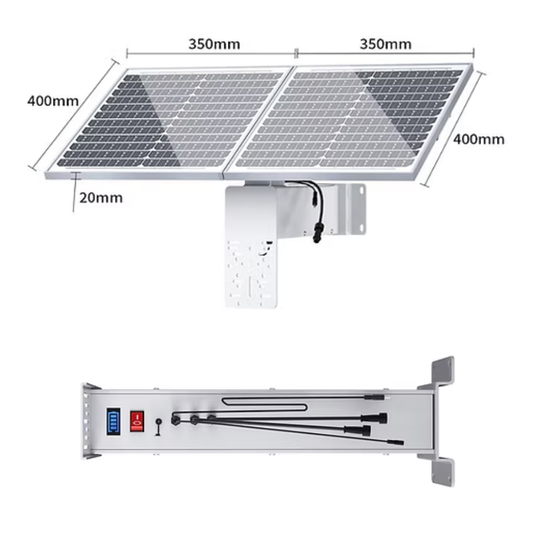 [Built-in 12V/40Ah Battery] Universal 60W Solar Panel Powered 12V Power Supply CCTV Camera Wifi Bridge