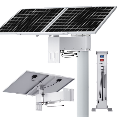 [Built-in 12V/40Ah Battery] Universal 60W Solar Panel Powered 12V Power Supply CCTV Camera Wifi Bridge